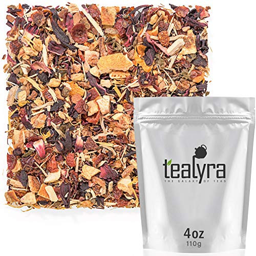 Tealyra   Immunity Booster   Detox   Rooibos   Ginger   Hibiscus   Herbal Loose Leaf Tea Blend   Healthy   Refreshing and Relaxing   All Natural   Caffeine Free   110g  4 ounce Tealyra   Immunity Booster   Detox   Rooibos   Ginger   Hibiscus   Herbal Loose Leaf Tea Blend   Healthy   Refreshing and Relaxing   All Natural   Caffeine Free   110g  4 ounce