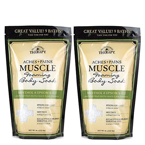 Village Naturals Therapy  Foaming Epsom Soak  Aches   Pains Muscle Relief  36 oz  Pack of 2
