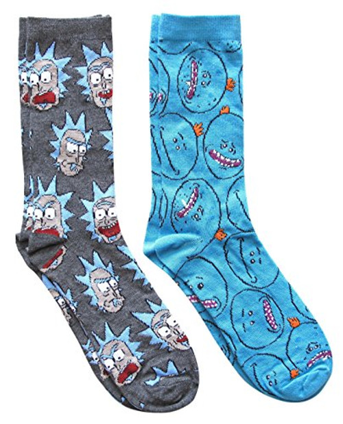 Rick and Morty Mr Meeseek s Pattern Men s Crew Socks 2 Pair Pack Shoe Size 6 12 Rick and Morty Mr Meeseek s Pattern Men s Crew Socks 2 Pair Pack Shoe Size 6 12