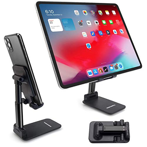 Adjustable Cell Phone Stand Fully Foldable Tablet Holder Collapsible Desktop Phone Stand Compatible with All Smart Phones  Ipad  Samsung Galaxy Tablets  Kindle  Nintendo Switch 13 Max