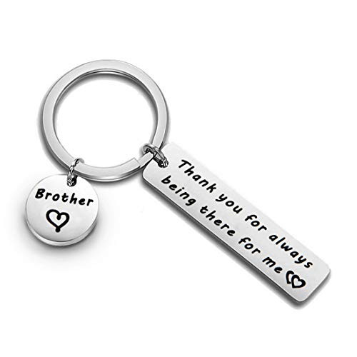 Zuo Bao Brother Keychain Thank You for Always Being There for Me Gift for Brother Or Family Jewelry  Brother Keychain
