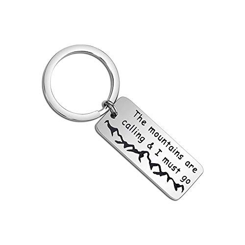 Mountain Hiking Keychain The Mountains are Calling I Must Go Keychain Traveling Gift mountains keychain Mountain Hiking Keychain The Mountains are Calling I Must Go Keychain Traveling Gift mountains keychain