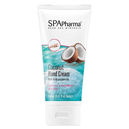 Spa Pharma Revitalizing Coconut Hand Cream with Dead Sea Minerals for dry and damaged skin