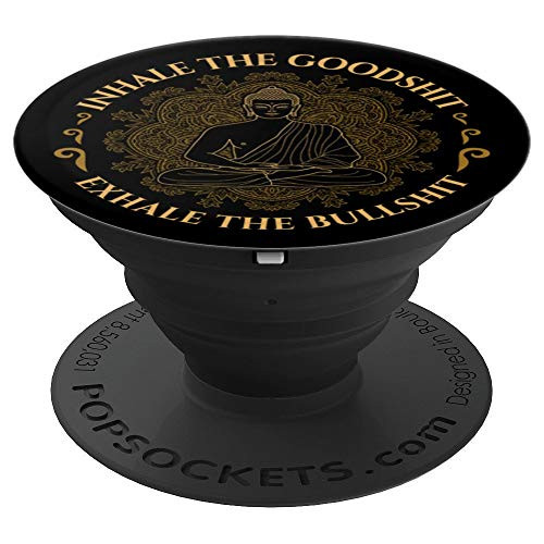 Yoga Meditation Funny Inhale Exhale Namaste Workout Yoga PopSockets Grip and Stand for Phones and Tablets