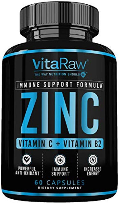 Zinc Supplements 50mg with Vitamin C for Immune Support   Zinc 50mg Immune Booster Formula   Zinc Vitamins for Adults   The Ultimate Zinc Supplement Immunity Booster   Zinc Capsules   Vitamin C   B2