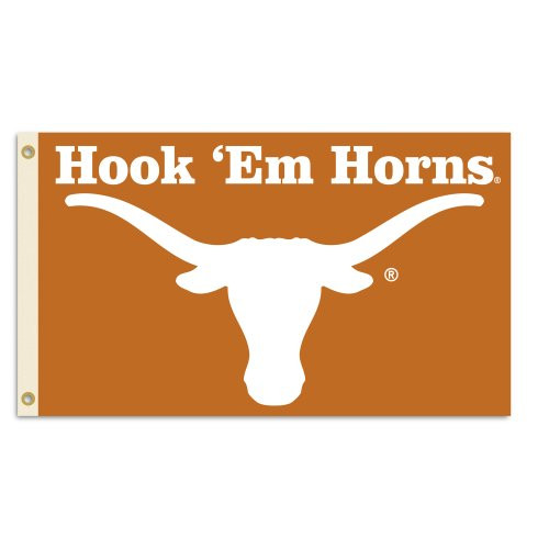 NCAA Texas Longhorns 3-by-5 Foot "Hook 'em Horns" Flag With Grommets