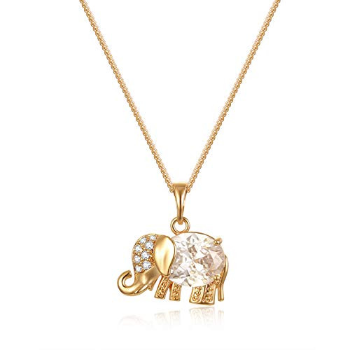 Aimber brass Dainty Elephant Necklace Initial Elephant Charms Necklace Jewelry for Women and Girls Aimber brass Dainty Elephant Necklace Initial Elephant Charms Necklace Jewelry for Women and Girls