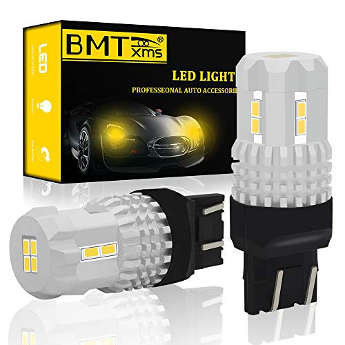 BMTxms Canbus T20 7440 7443 W21W W21 5W Led Bulb DRL Daytime Running Light Back Up Reverse Lights 7444NA 7441 7444 992 Turn Signal Light Brake Tail Light Lamp  2Pcs  White