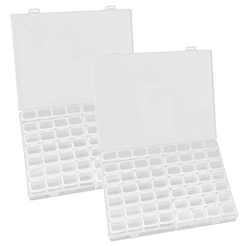 56 Grids Storage Box Organizers 2 Pack Clear Bead Container Diamond Embroidery Box Diamond P 56 Grids Storage Box Organizers 2 Pack Clear Bead Container Diamond Embroidery Box Diamond P