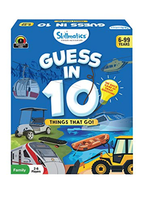 Skillmatics Guess in 10 Things That Go   Card Game of Smart Questions for Kids   Families   Super Fun   General Knowledge for Family Game Night   Gifts for Kids  Ages 6 99