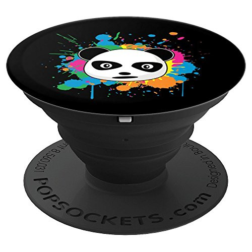 Panda Face Cool Paint Splash Splatter Color Cell Phone Grip PopSockets Grip and Stand for Phones and Tablets