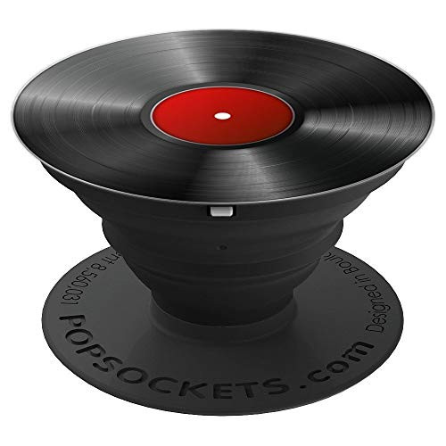 Retro Vinyl Red Record LP Art Design PopSockets Grip and Stand for Phones and Tablets Retro Vinyl Red Record LP Art Design PopSockets Grip and Stand for Phones and Tablets