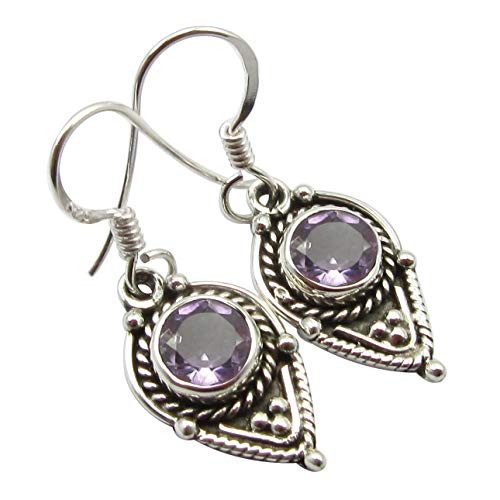 SilverStarJewel Natural Purple Amethyst February Birthstone Earrings 3 3 cm 925 Solid Silver SilverStarJewel Natural Purple Amethyst February Birthstone Earrings 3 3 cm 925 Solid Silver