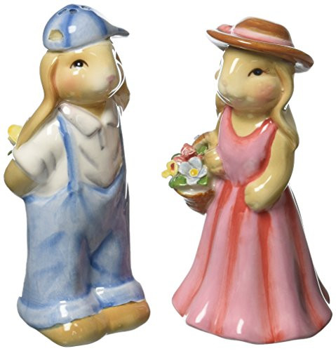 Appletree Design Barn Yard Bunny Salt and Pepper Set  4 1 8 Inch