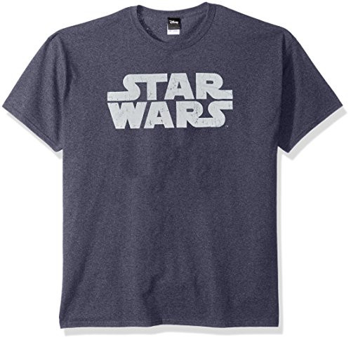Star Wars Mens Simplest Logo Graphic Tee  Navy Heather  X Large