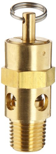 Kingston KSV25 Series Brass ASME Code Low Profile Safety Valve  50 psi Set Pressure  1 4  NPT Male