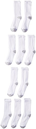 Hanes Ultimate Boys  10 Pack Crew Socks  White  Small   Shoe Size  4 5 8 5