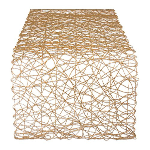 DII Woven Paper Decorative Table Runner for Holidays  Parties  and Everyday Décor  14x72  Taupe