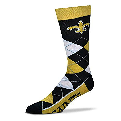 Fore Bare Feet New Orleans Saints Argyle Lineup Socks