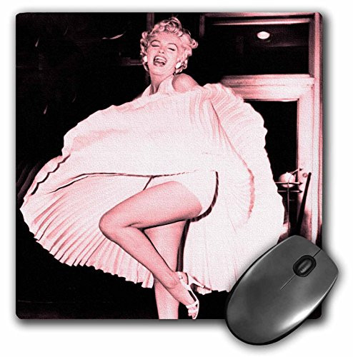 3dRose Marilyn Monroe  Legendary Screen Actress and Model  Black and Pink Mouse Pad  mp 261334 1