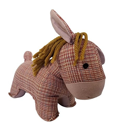 3Cats Stuffed Donkey Toy, Realistic Decorative Plush Donkeys (Pink)