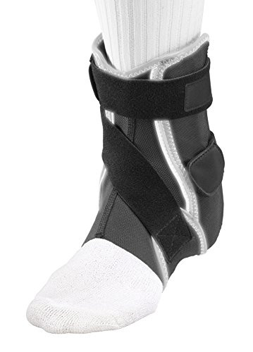 Mueller Sports Medicine HG80 Premium Hard Shell Ankle Brace  Black Gray  XL  Left Ankle