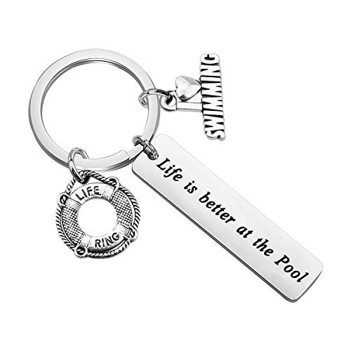 CENWA Swimming Lover Gift Life is Better at The Pool Swimming Keychain Swim Team Gift Swim Jewelry for Swimmers Life is Better at The Pool CENWA Swimming Lover Gift Life is Better at The Pool Swimming Keychain Swim Team Gift Swim Jewelry for Swimmers Life is Better at The Pool