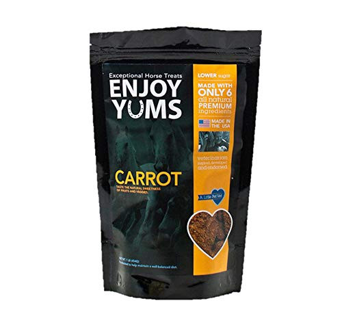Enjoy Yums Horse Treats  Carrot Flavor  1 Pound Bag  048006