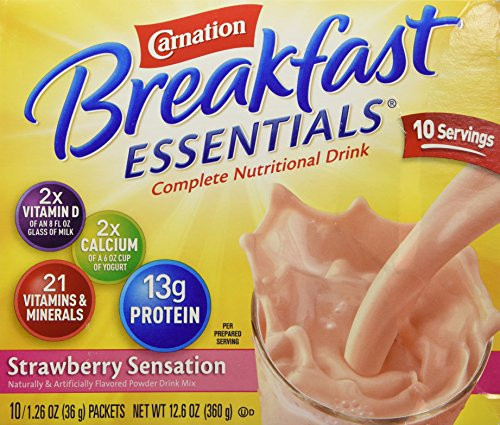 Carnation Breakfast Essentials Strawberry Sensations Complete Nutritional Drink 12 6 oz