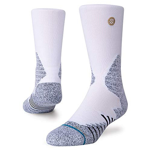 Stance Men s A557A20IHC Icon Hoops Crew Sock  White   Medium