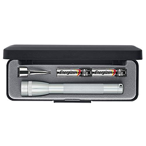 Maglite Mini Incandescent 2 Cell AAA Flashlight in Presentation Box  Silver