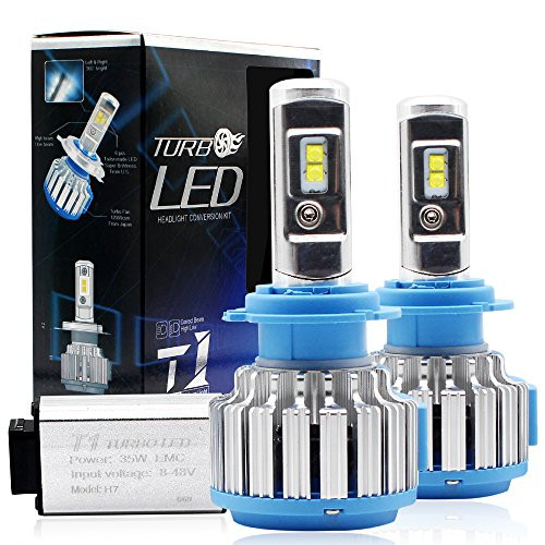 Boodlied H7 LED Headlight Bulbs 70W 7200LM 6500K CREE Chips Conversion Kits.(White).