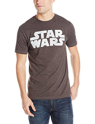 Star Wars Men s Simplest Logo Graphic Tee  CHARCOAL HEATHER  2XL