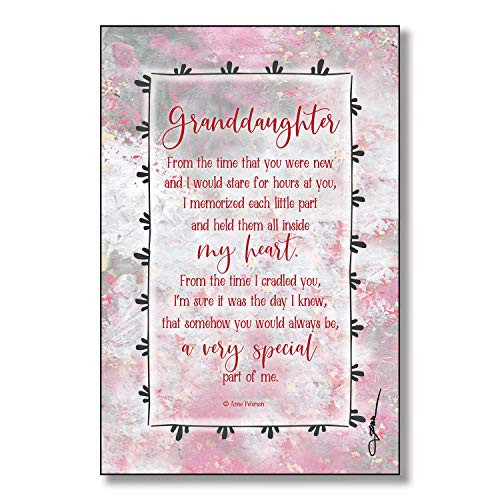 Grandaughter Wood Plaque with Inspiring Quotes 6"x9" - Classic Colorful Vertical Frame Wall & Tabletop Decoration | Easel & Hanging Hook | You Would Always be, a Very Special Part of me