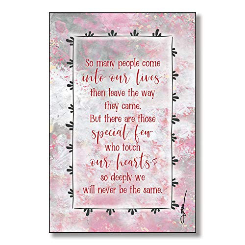 So Many People Wood Plaque with Inspiring Quotes 6"x9" - Classic Colorful Vertical Frame Wall & Tabletop Decoration | Easel & Hanging Hook | There are Those Special Few who Tough Our Hearts so Deeply
