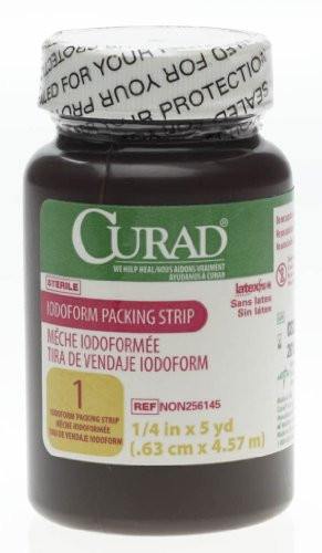 Medline CURAD Sterile Iodoform Packing Strips 1 4 x 5 Yd  NON256145H  2 Pack