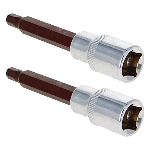 Utoolmart 1 2  Drive x 7mm Long Hex Bit Socket  Metric  S2   Cr V Steel 2Pcs