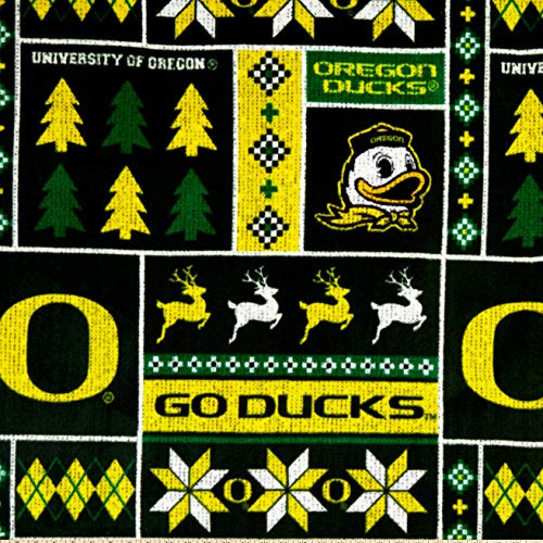 Sykel Enterprises NCAA Oregon 1182 Ugly Sweater Fleece Multi  Fabric by the Yard