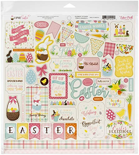Echo Park Paper Company I Love Easter Collection Kit paper  pink  teal  yellow  green
