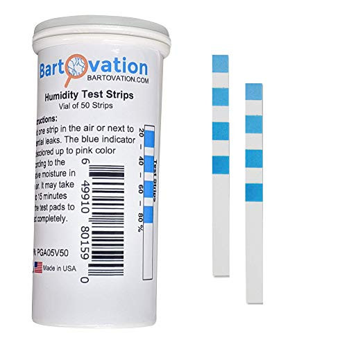 4 Pad Cobalt Chloride Humidity Test Strip 20   80 Humidity  Vial of 50 Strips
