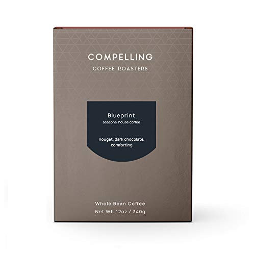 Compelling Coffee Roasters  Blueprint  Full bodied notes of Dark Chocolate   Toffee  Medium Dark Roast  Perfect for Drip  French Press  or Espresso  Whole Bean   12 ounces