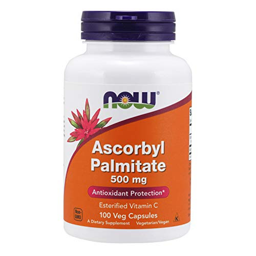 NOW Supplements Ascorbyl Palmitate 500 mg Esterified Vitamin C Antioxidant Protection* 100 Veg Capsules NOW Supplements Ascorbyl Palmitate 500 mg Esterified Vitamin C Antioxidant Protection* 100 Veg Capsules