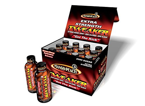 Tweaker Mango Peach Energy Extra Strength Shot 2oz Singles  12