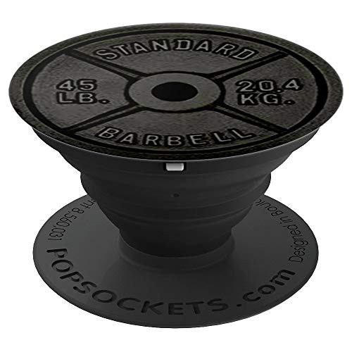 Bodybuilding Trainer Weightlifting Barbell Weight Plate Grey PopSockets Grip and Stand for Phones and Tablets Bodybuilding Trainer Weightlifting Barbell Weight Plate Grey PopSockets Grip and Stand for Phones and Tablets