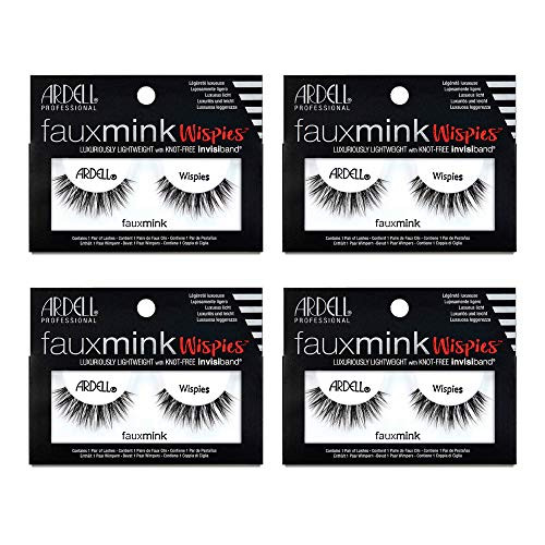 Ardell False Eyelashes Faux Mink Lashes Wispies  4 Pack