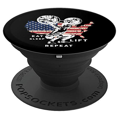 Eat Sleep Lift Repeat Gym American Workout Usa Flag PopSockets Grip and Stand for Phones and Tablets Eat Sleep Lift Repeat Gym American Workout Usa Flag PopSockets Grip and Stand for Phones and Tablets