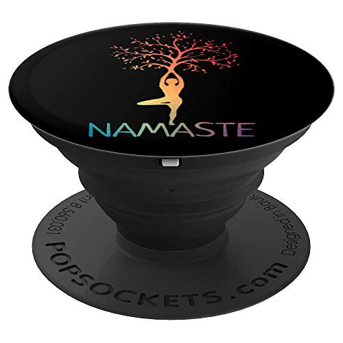 Namaste Yoga Gift for Yoga Exercises and Sleep Meditation PopSockets Grip and Stand for Phones and Tablets
