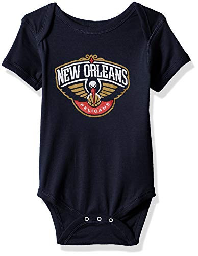 NBA by Outerstuff NBA Newborn   Infant New Orleans Pelicans Primary Logo Short Sleeve Bodysuit  Navy  18 Months