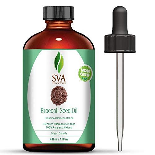 SVA Organics Broccoli Seed Oil 4 Oz 100 Pure Natural Authentic Premium Therapeutic Grade Oil for Skin Care Hair Care Aromatherapy Masssage SVA Organics Broccoli Seed Oil 4 Oz 100 Pure Natural Authentic Premium Therapeutic Grade Oil for Skin Care Hair Care Aromatherapy Masssage