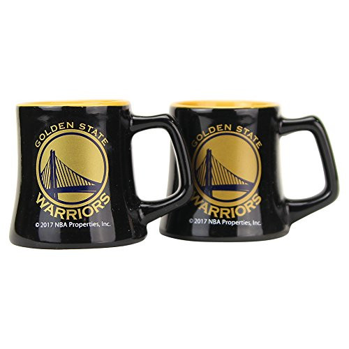 NBA Full Color Sclupted Mug 2oz Shot Glass 2 Pack  Golden State Warriors